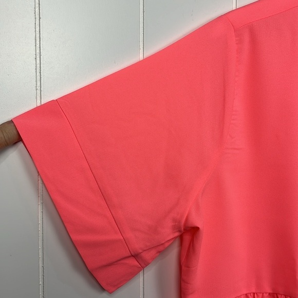 Zenana Womens Babydoll Dress XL Pink Pullover Short Sleeves 100% Poly Fun New - Picture 4 of 10